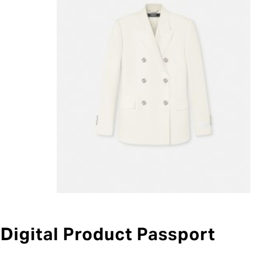 Versace White Double-Breasted Blazer
